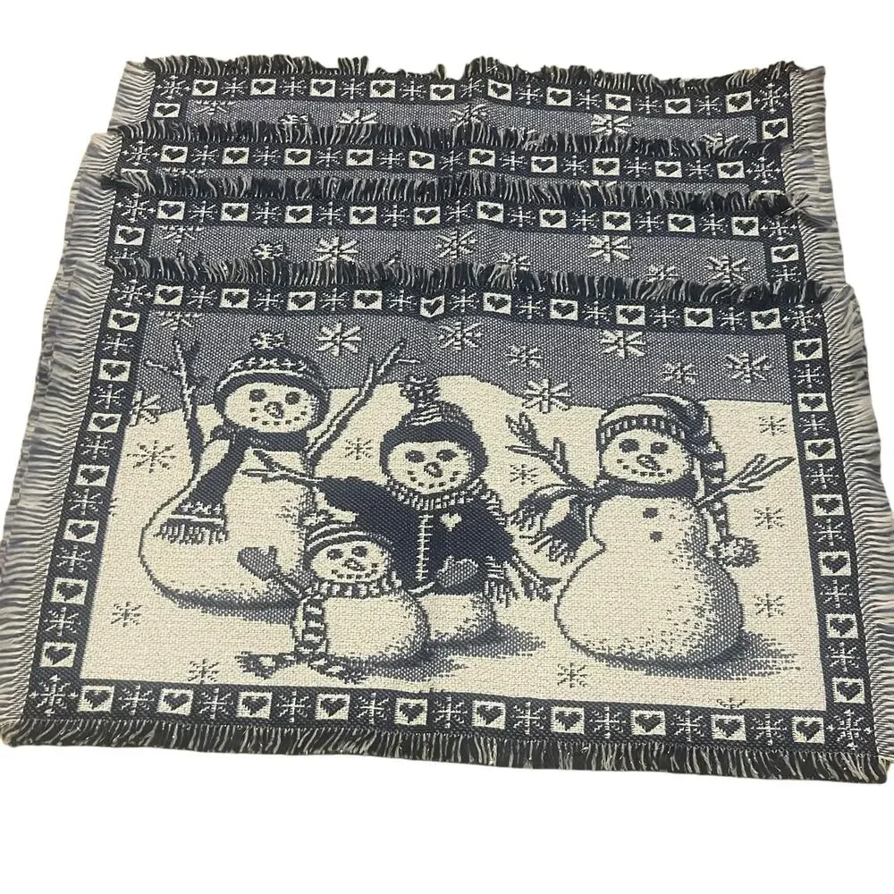 Snowman Family Cloth Placemats Set of 4
